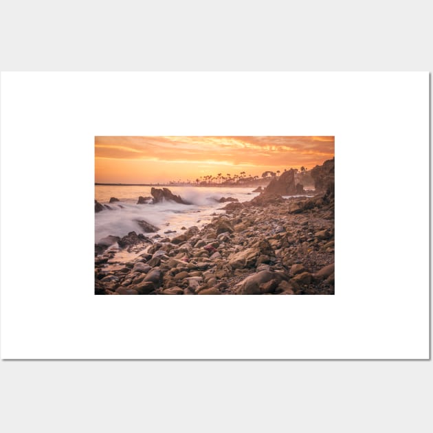 Sunset Rock Beach Wall Art by jswolfphoto